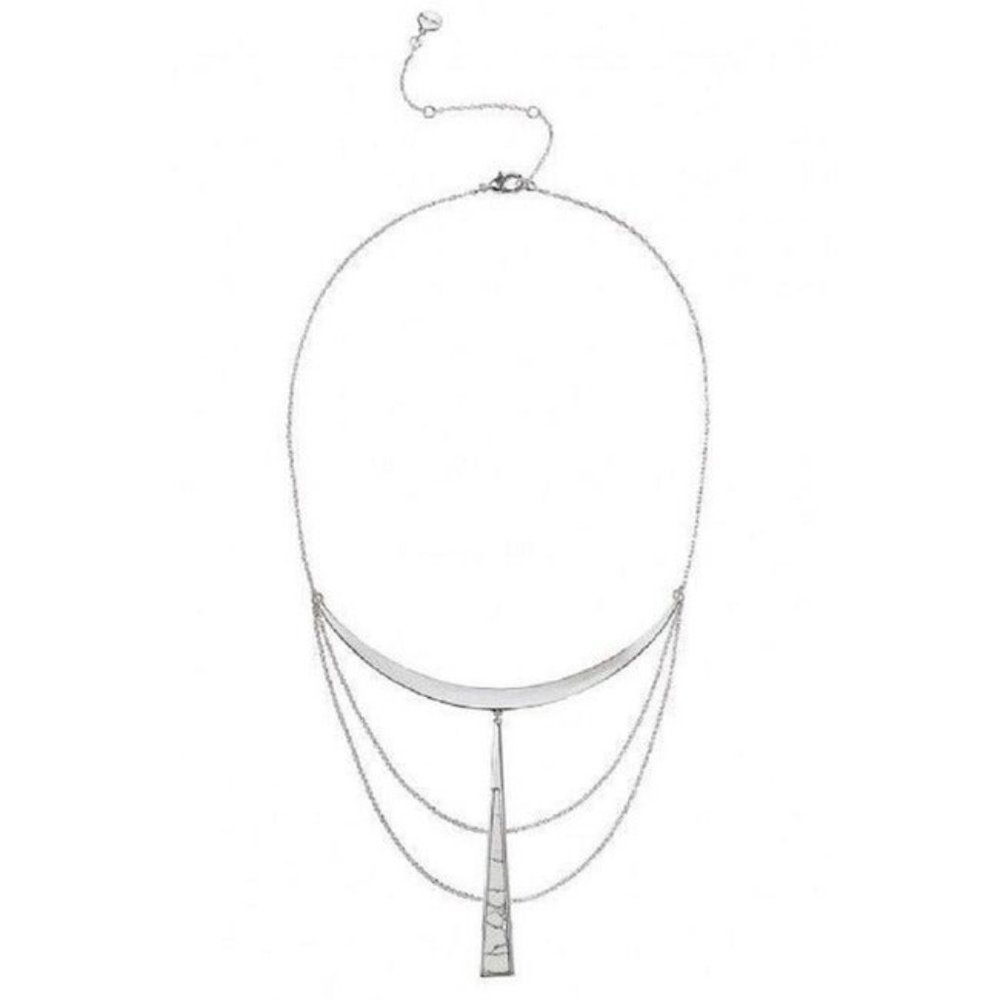 Stella & Dot Silver-Tone Swag Necklace 2-in-1